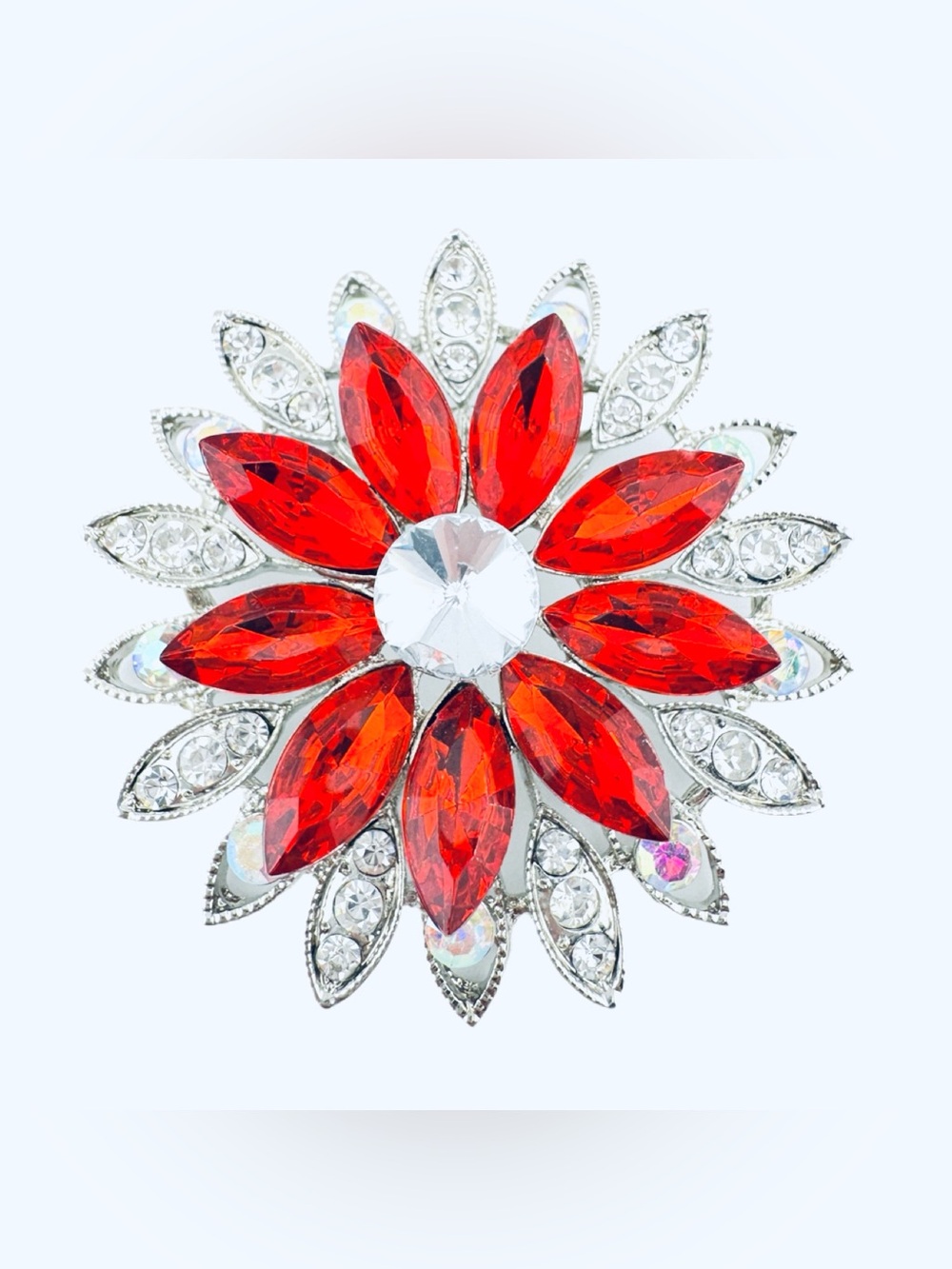 Rhinestone Mandala Brooch